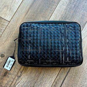 Bottega Veneta Blue Leather Pouch